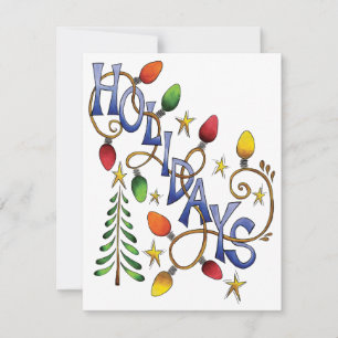 Holiday Lights Stars Christmas Party Invitation