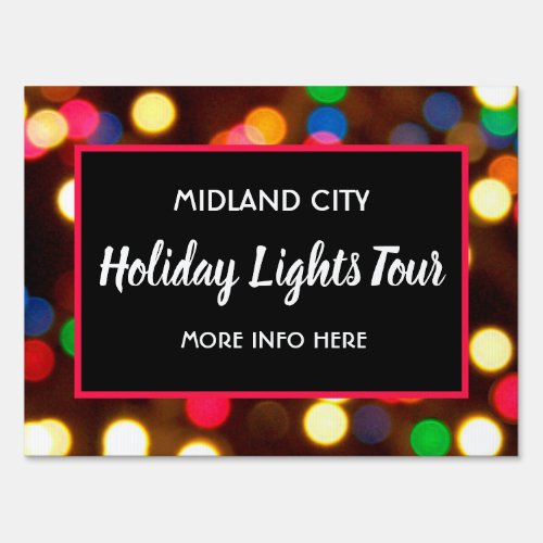 Holiday Lights Tour or Contest Sign