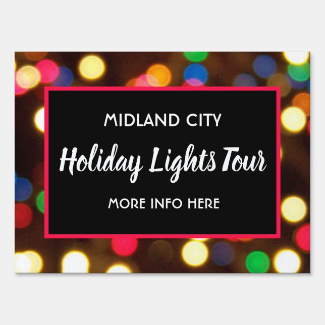 Holiday Lights Tour or Contest Sign (Front)