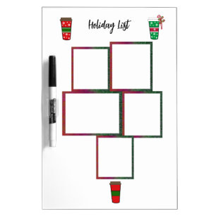 Holiday List Multi-Frame Dry Erase Board