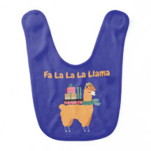 Holiday Llama Baby Bib - Fa La La La Llama