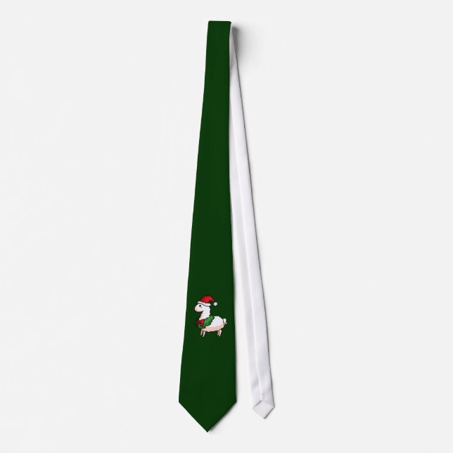 Holiday Llama Elf Tie (Front)