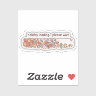 Holiday Loading Progress Bar Cute Christmas Vinyl Sticker
