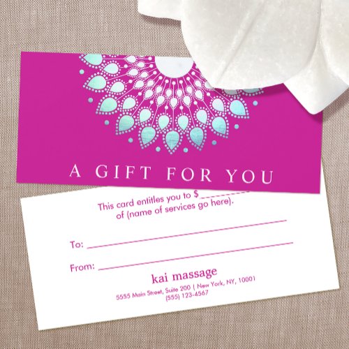 Holiday Lotus Floral Spa Gift Certificate