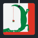 Holiday Love Alligator Ornament<br><div class="desc">Two in love! Gators under the mistletoe - What could be more romantic?
Customize / personalize the back!</div>