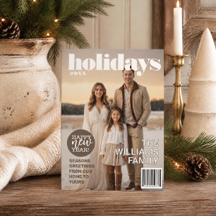 Holiday Magazine Themed Christmas Card