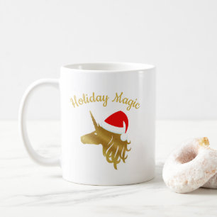 Holiday Magic Unicorn Christmas Mug in Red