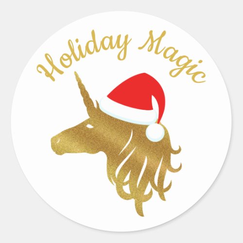 Holiday Magic Unicorn Sticker