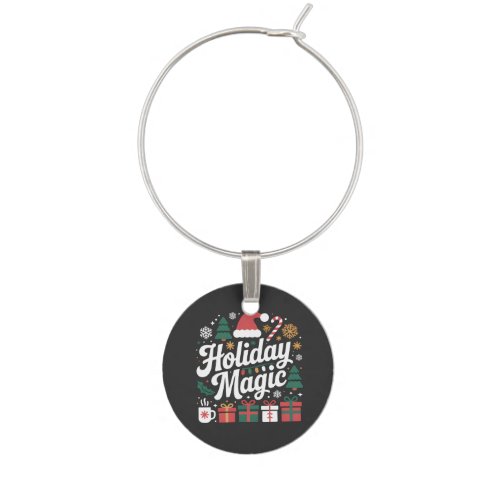 Holiday Magic Wine Charm