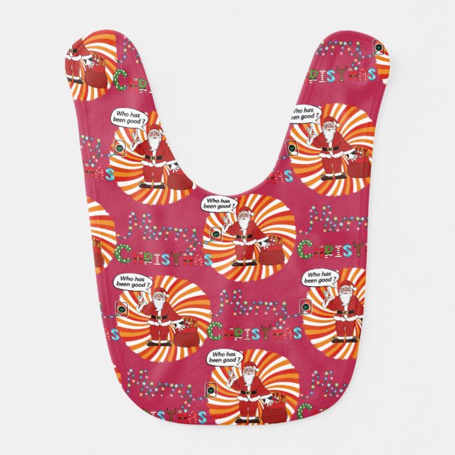 Holiday Magic with Santa Baby Bib (Front)