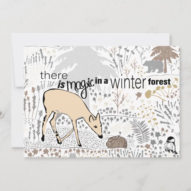 Holiday Magic Woodland Card (Front)