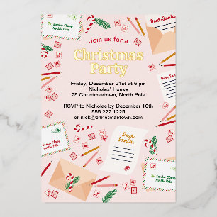 Holiday Mail & Letters to Santa - Merry Christmas Foil Invitation