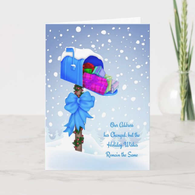 Holiday Mailbox, Change of Address Christmas Gree (Front)