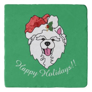 Holiday Marble Trivet  Sammy Claus