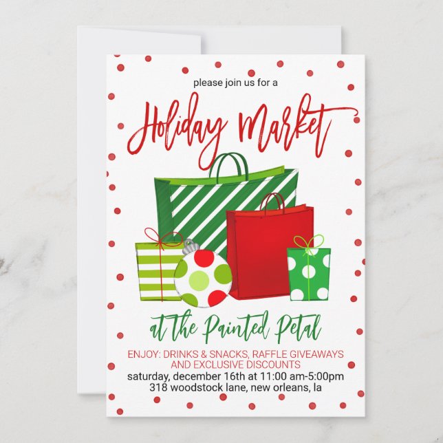 Holiday Market Invitation (Front)