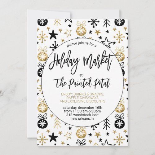 Holiday Market  Invitation