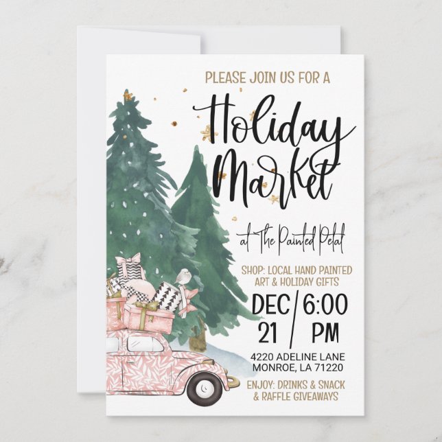 Holiday Market Shopping Invitation (Front)