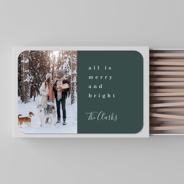 Holiday Matchboxes | Christmas Photo Green (Creator Uploaded)