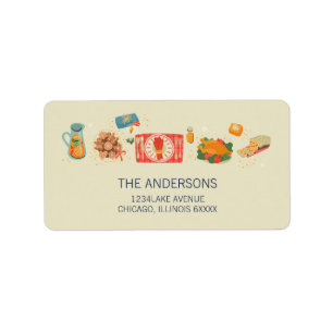 Holiday Meal Tidings Of Comfort & Joy Address Label