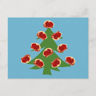 Holiday Meat Tree Postcard