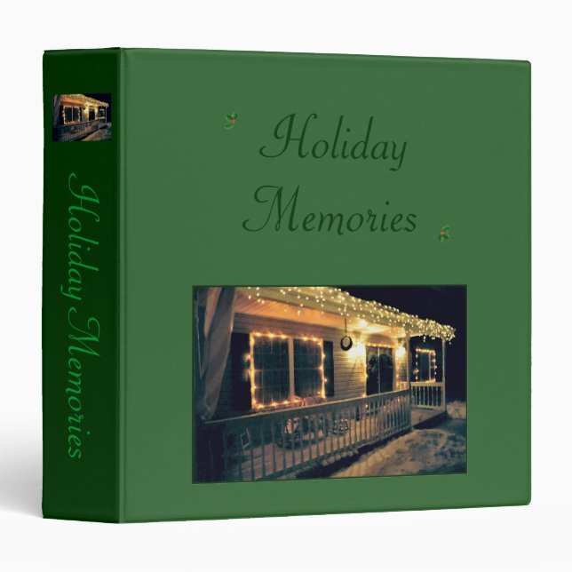 'Holiday Memories' Binder/Album Binder (Front/Spine)