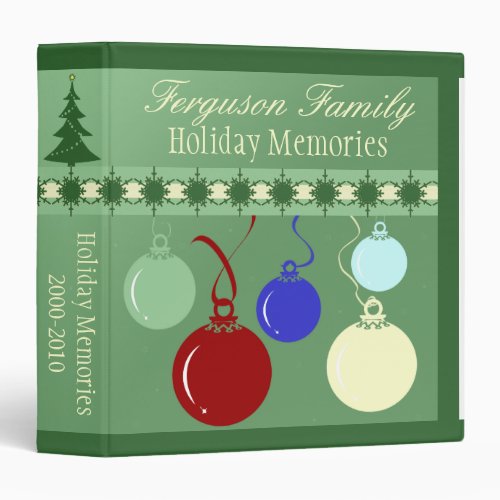 Holiday Memories Customizable 15 Avery Binder