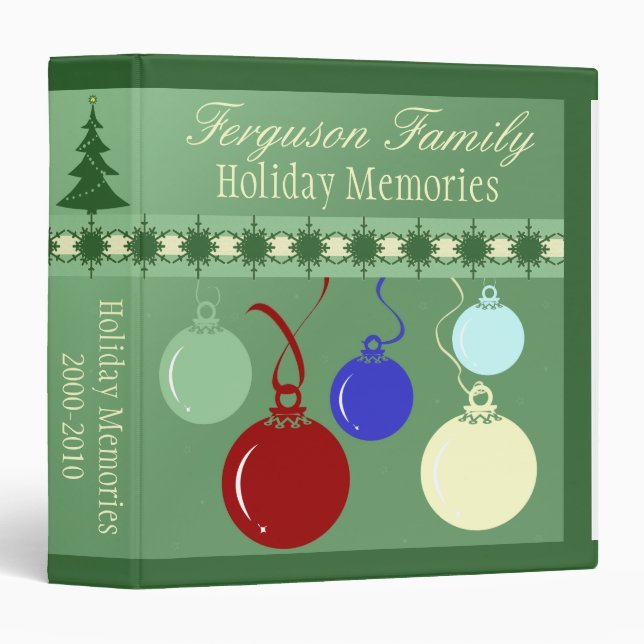 Holiday Memories Customizable 1.5" Avery Binder (Front/Spine)
