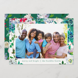Holiday Merry and Bright Christmas Floral Photo