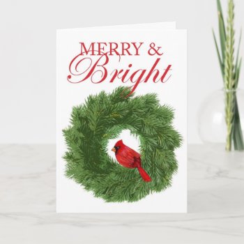 Holiday Merry & Bright Card by goldersbug at Zazzle