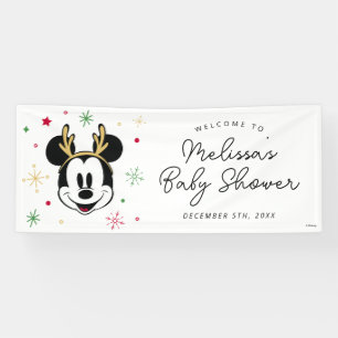 Holiday Mickey and Friends Baby Shower Banner