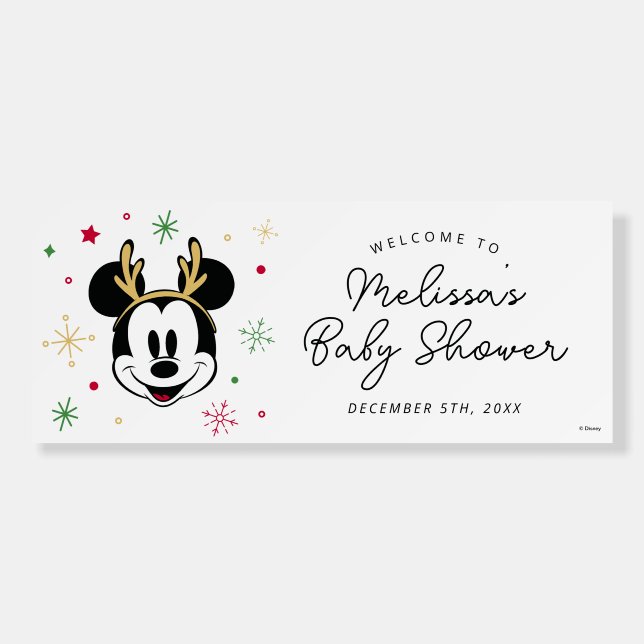 Holiday Mickey and Friends Baby Shower Foam Board (Front)