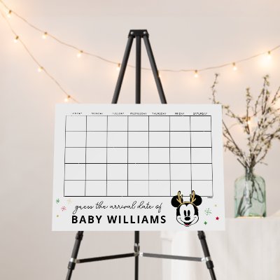 Holiday Mickey and Friends Baby Shower Foam Board