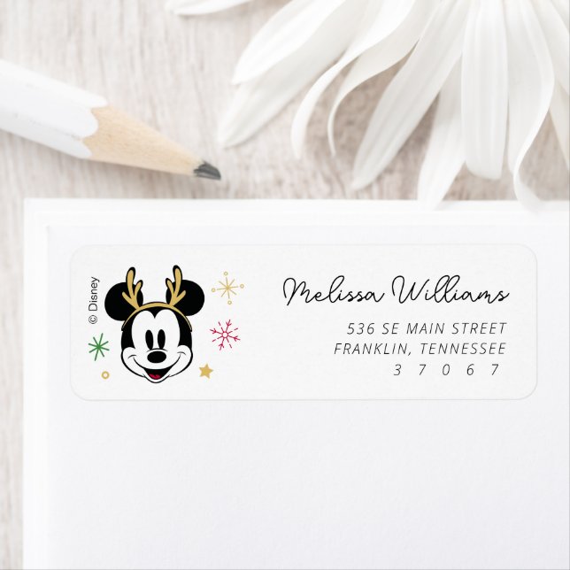 Holiday Mickey and Friends Baby Shower Label (Insitu)
