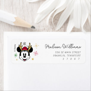 Holiday Mickey and Friends Baby Shower Label