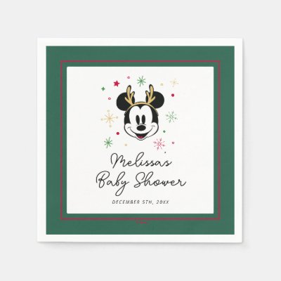 Holiday Mickey and Friends Baby Shower Napkins