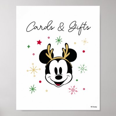 Holiday Mickey and Friends Baby Shower Poster