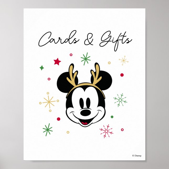 Holiday Mickey and Friends Baby Shower Poster (Front)