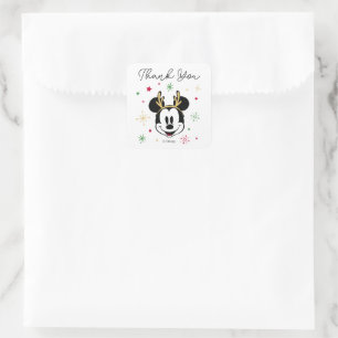 Holiday Mickey and Friends Baby Shower Square Sticker