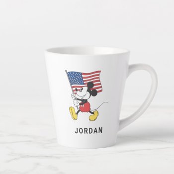 Holiday Mickey | Flag Latte Mug by MickeyAndFriends at Zazzle