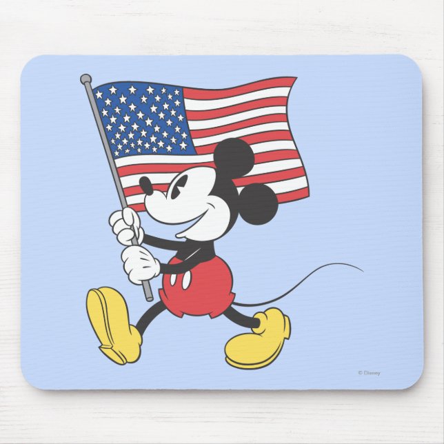 Holiday Mickey | Flag Mouse Pad (Front)