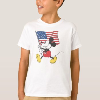 Holiday Mickey | Flag T-shirt by MickeyAndFriends at Zazzle