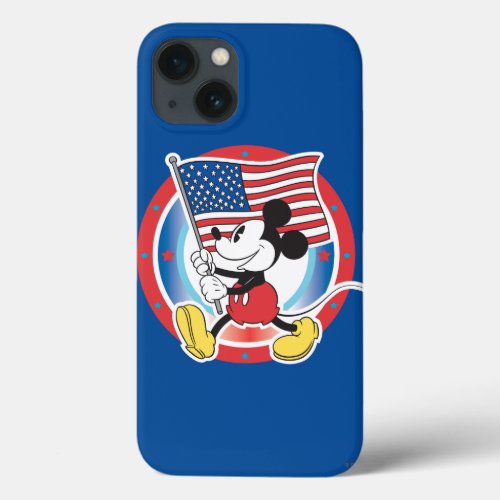 Holiday Mickey  Flag with Circle iPhone 13 Case