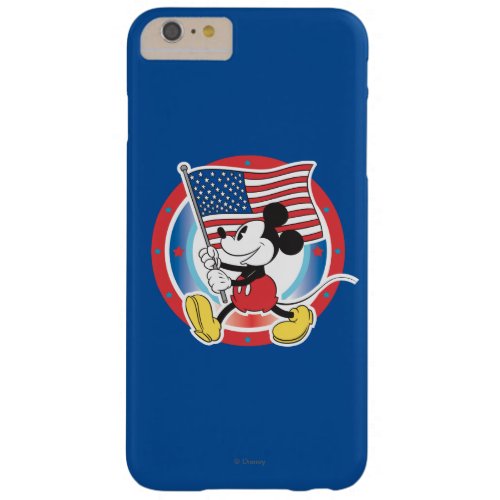 Holiday Mickey  Flag with Circle Barely There iPhone 6 Plus Case