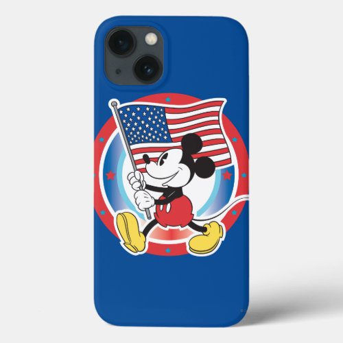 Holiday Mickey  Flag with Circle iPhone 13 Case