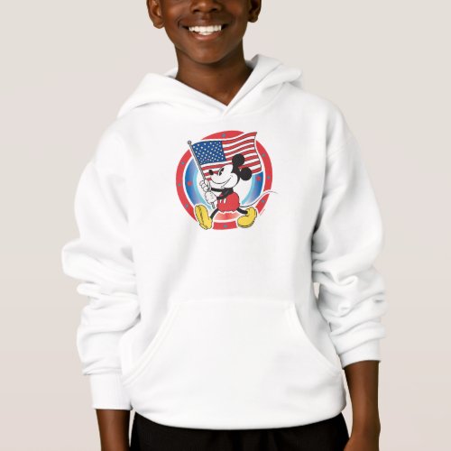Holiday Mickey  Flag with Circle Hoodie