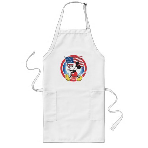 Holiday Mickey  Flag with Circle Long Apron