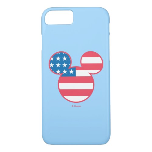 Holiday Mickey  Mouse Head Flag Icon iPhone 87 Case