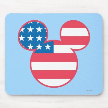 Holiday Mickey | Mouse Head Flag Icon Mouse Pad by MickeyAndFriends at Zazzle