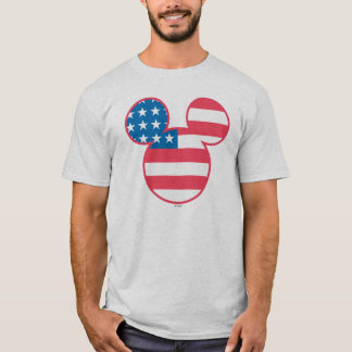 Holiday Mickey | Mouse Head Flag Icon T-Shirt