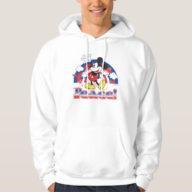 Holiday Mickey Mouse | Patriotic Peace Rainbow Hoodie (Front)